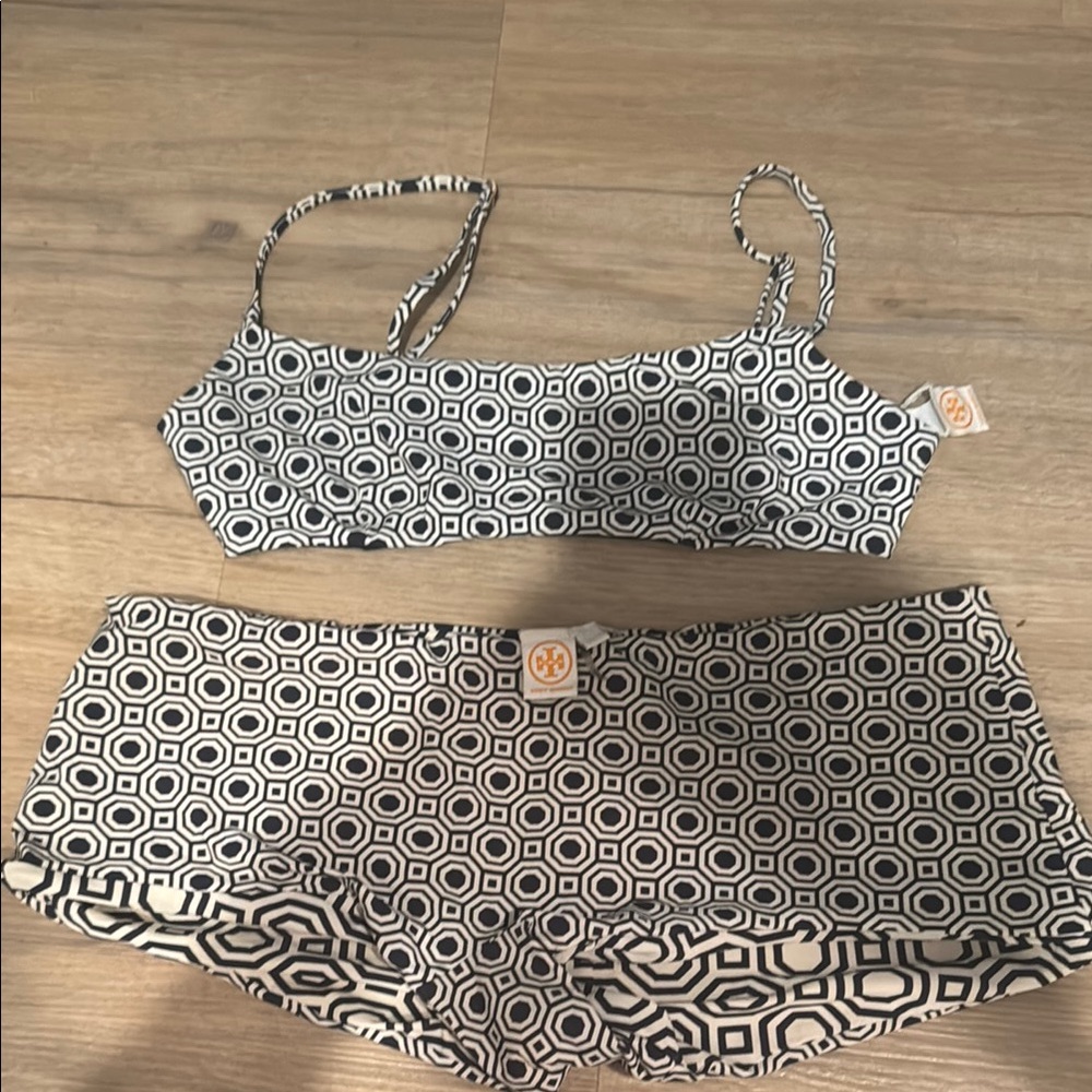 Tory Burch Monochrome Hexagon Bikini